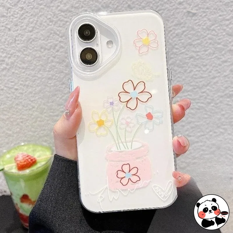 

Cute Colorful Line Flower Phone Case For Vivo Y500 Y400 Y300 GT Y300i Y300T Y200E Y200i Y200T Y100 Pro Plus Y100i Y100A Cover