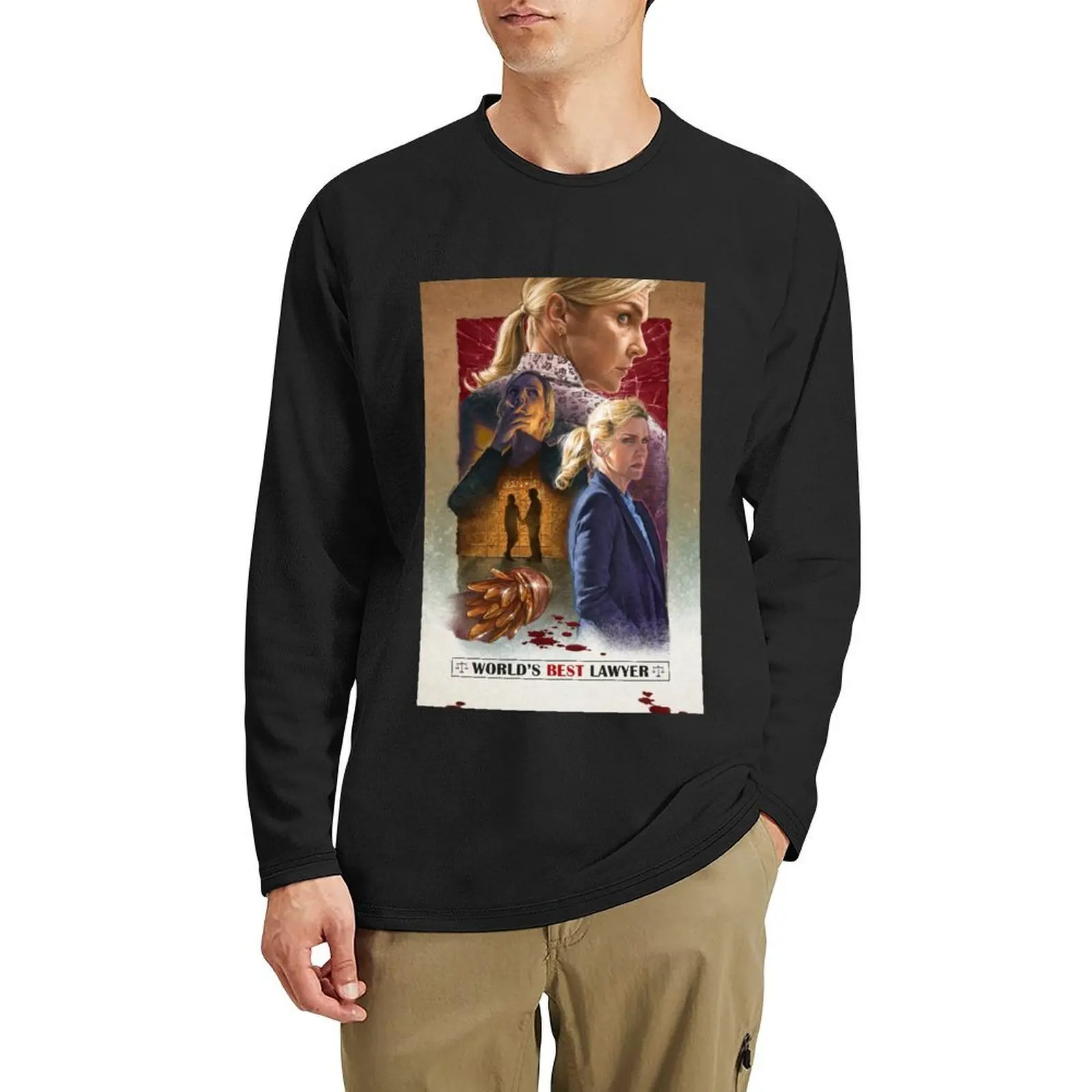 Kim Wexler Tribute Poster Long T-Shirt tees Aesthetic clothing sweat shirt heavyweight t shirts T-shirt men