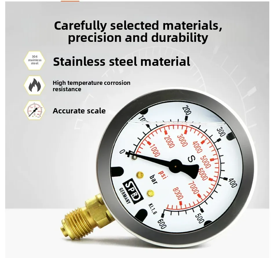 Portable Excavator Hydraulic Pressure Test Kit with Gauge for Digger Maintenance
