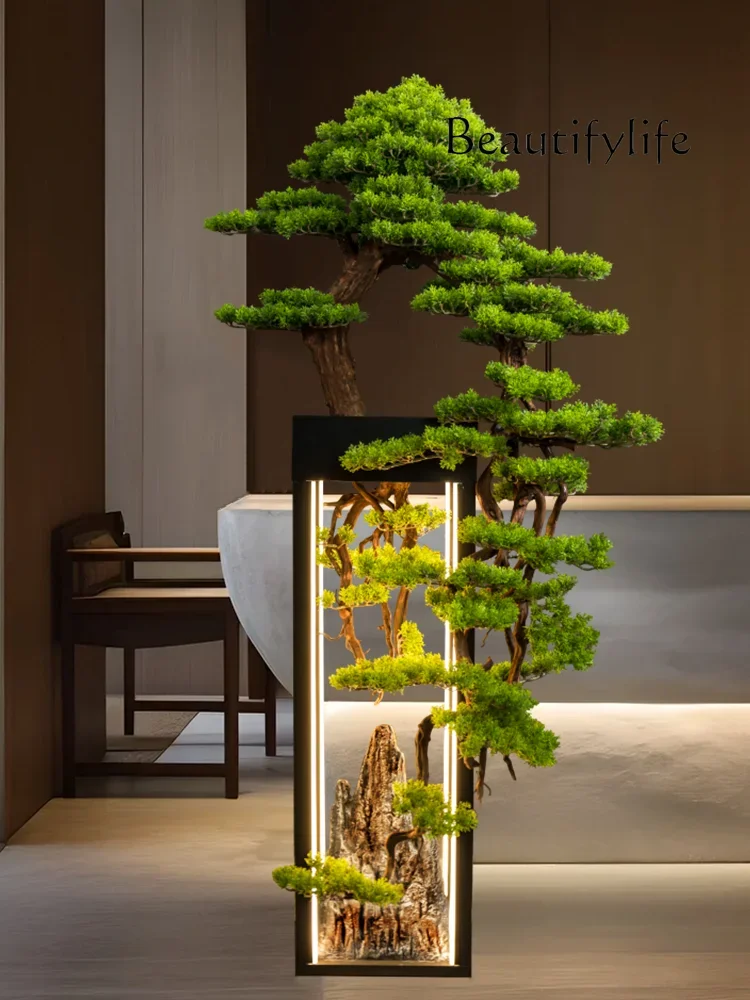 Simulation Home Welcome Pine Welcome Green Plant Living Room Fake Trees Floor Hotel Large Decoration