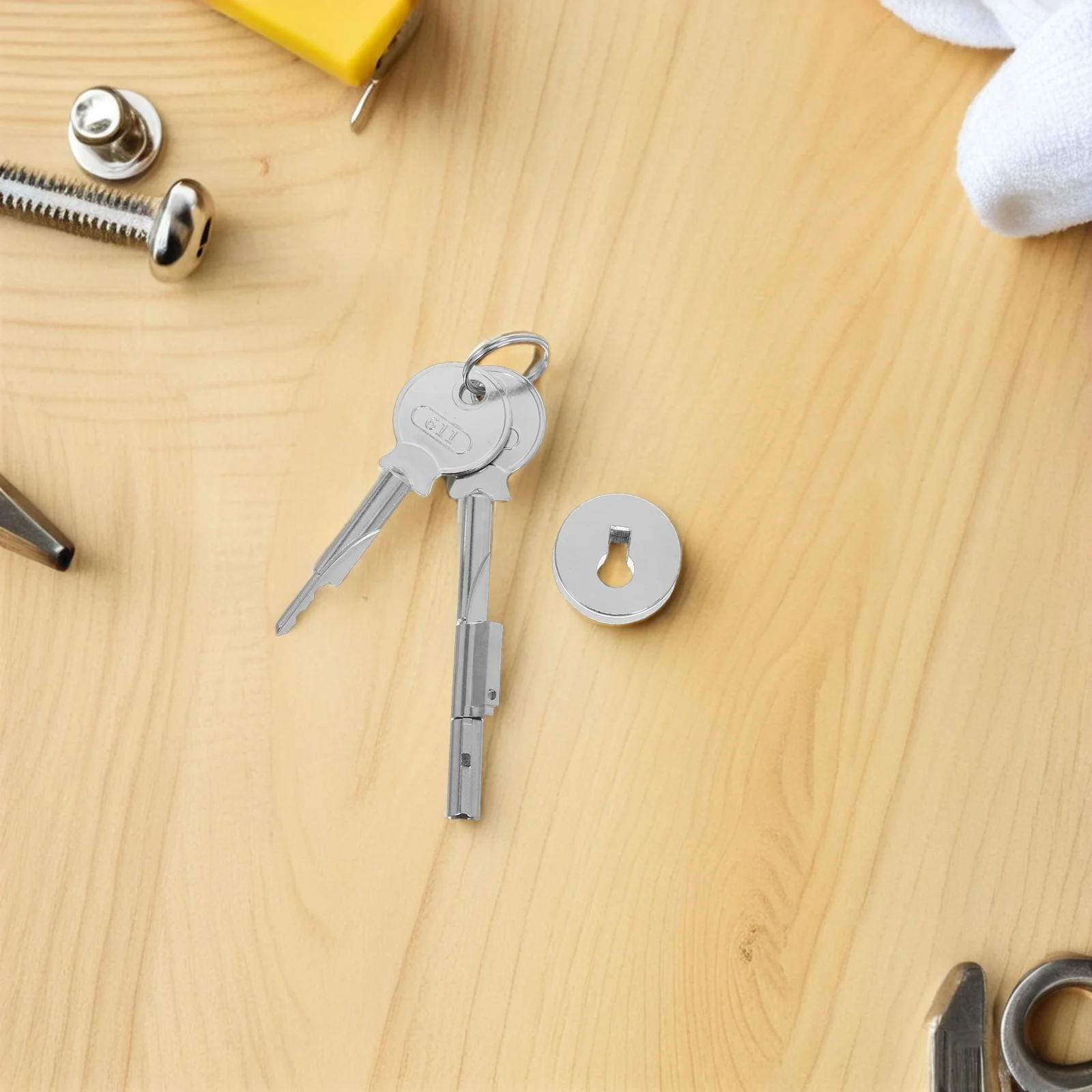 

Display Cabinet Glass Door Ratchet Security Lock For Showcase Sliding Cabinet Door Lock With Key Durable For Retail Shops