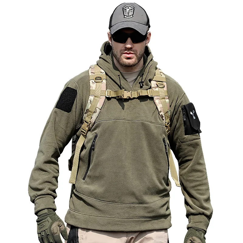 

MEGE Mens Winter Fleece Jacket Tactical Army Military Thermal Warm Police Work Coats Safari Jacket Outdoor Outwear Streetwear