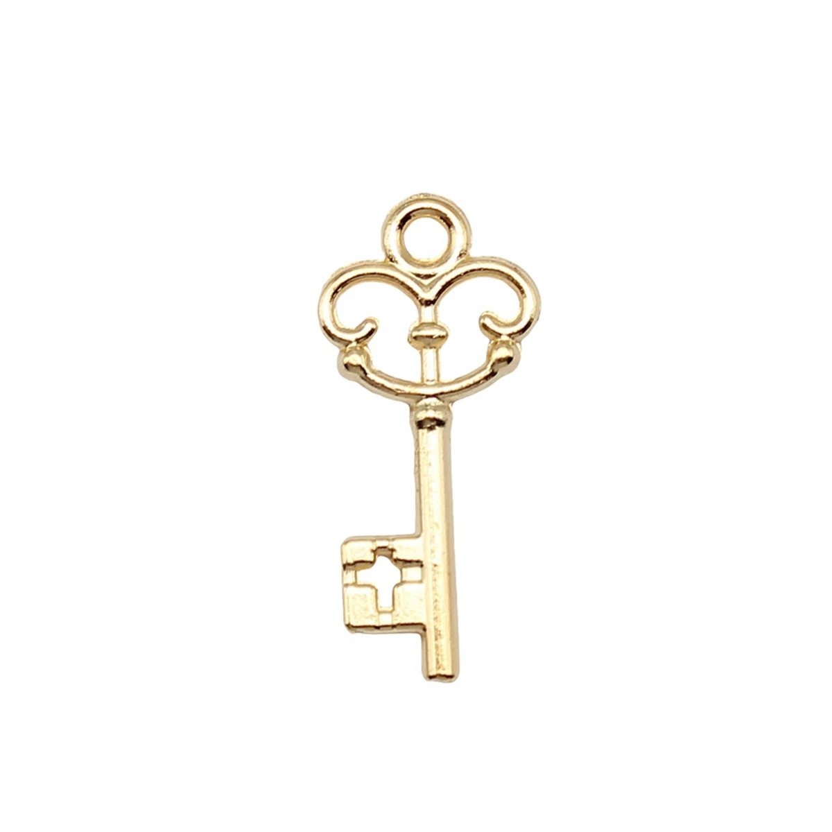 20pcs Key Charms 10x23mm Gold Color Jewelry Making Supplies Necklace Wholesale