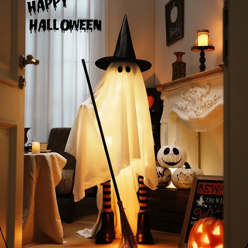 Halloween Props Pumpkin Lanterns Ornaments Ghost Dress Ornament Bar Door Shop Outdoor Atmosphere Scene Arrangement
