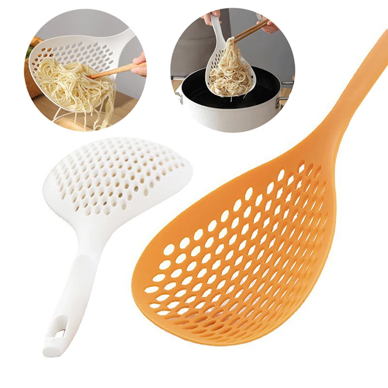 Japanese-style Noodles Colander Cooking Utensils Fruit Spoons for Kitchen Drainer Sieve Food Long Handle Net Spoon