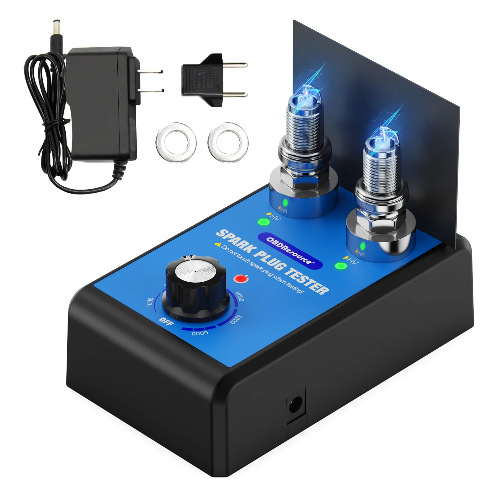 OBDResource Car Spark Plug Tester Pro Dual Holes 0-6000rpm Work Frequency Auto Engine Ignition Coil Tester Spark Tester Tool image 6