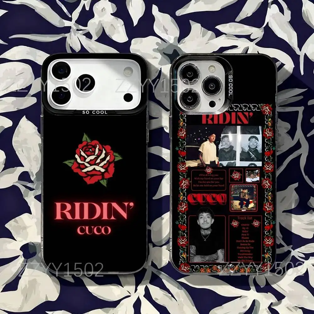 

C-CUCO Ridin Rapper Phone Case For iPhone 17,16,15,14,13,12,X,8,Pro,Max,Plus,SE4,Air,Mini HD Black IMD Matte