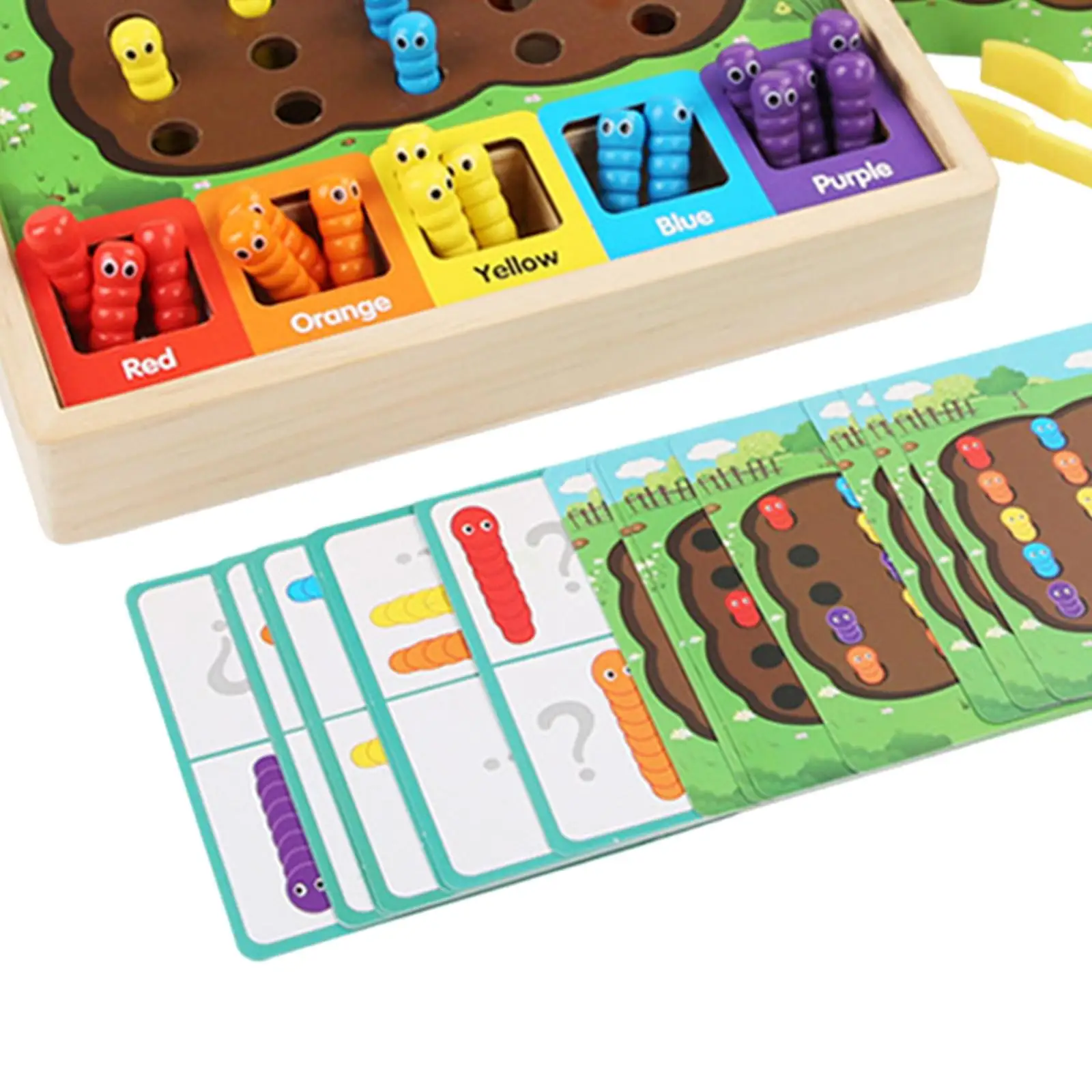 Catching Worm Toy Color Sorting Game Color Sorting Toy for Birthday Gift