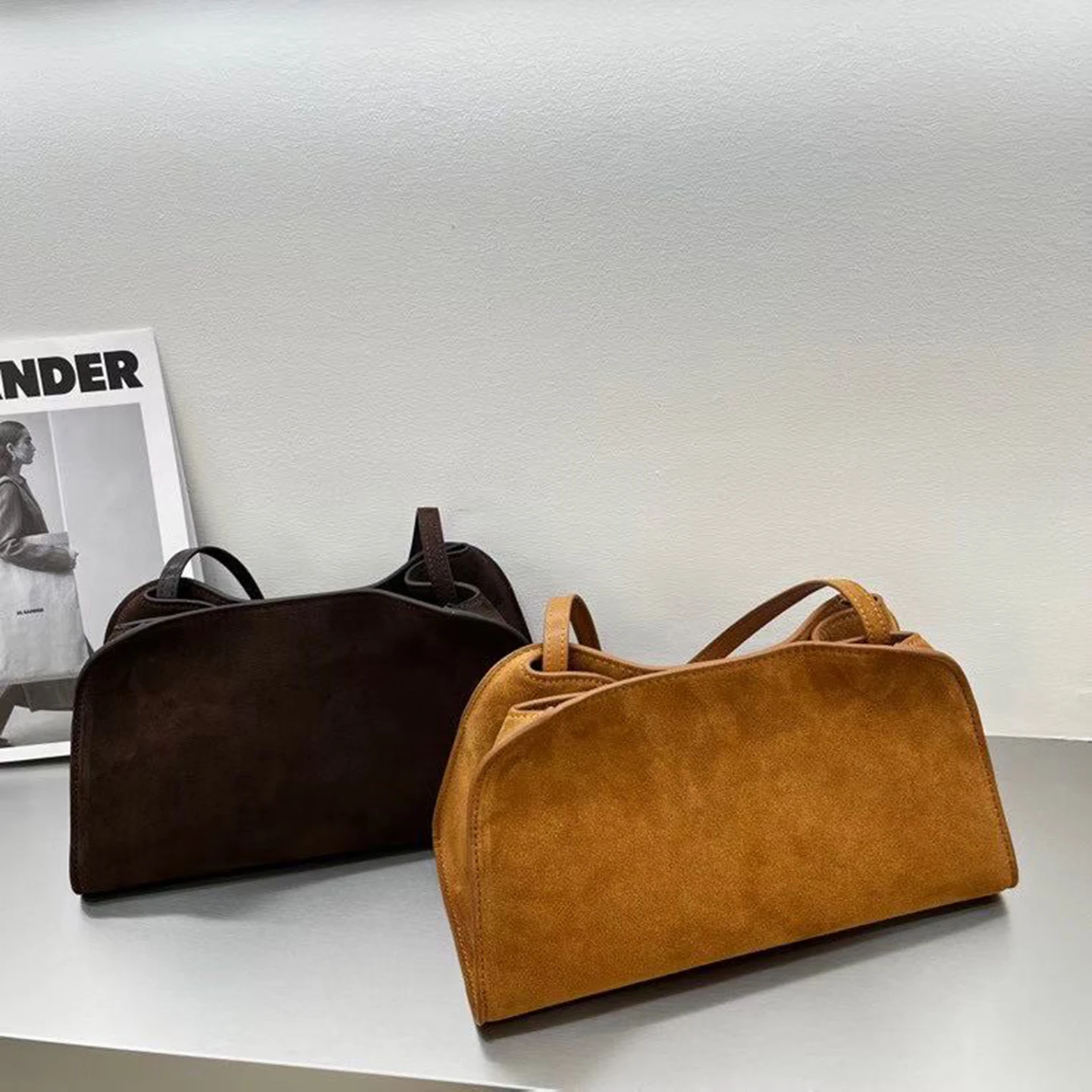 MENDY Suede Leahter Bag Genuine Hand Bag Women's bag Evening Part Bag Small Tote Bag High End Bag Row Luxury Designer Bags 2025
