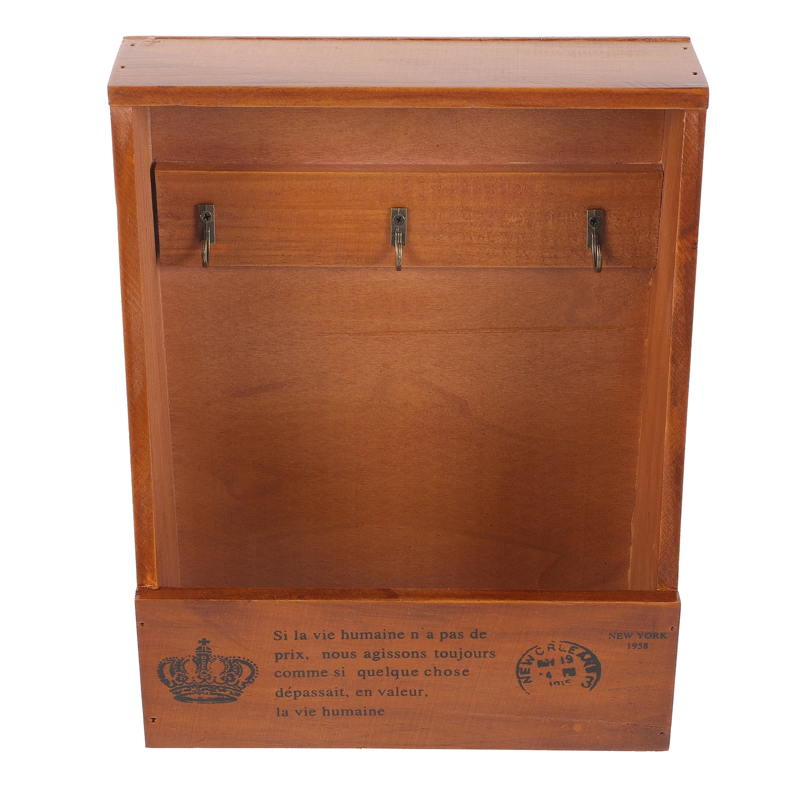 

Wall Decorative Hooks Wooden Boxes Creative Design Home Restaurant Easy Installation Quality Retro Storage Key Case