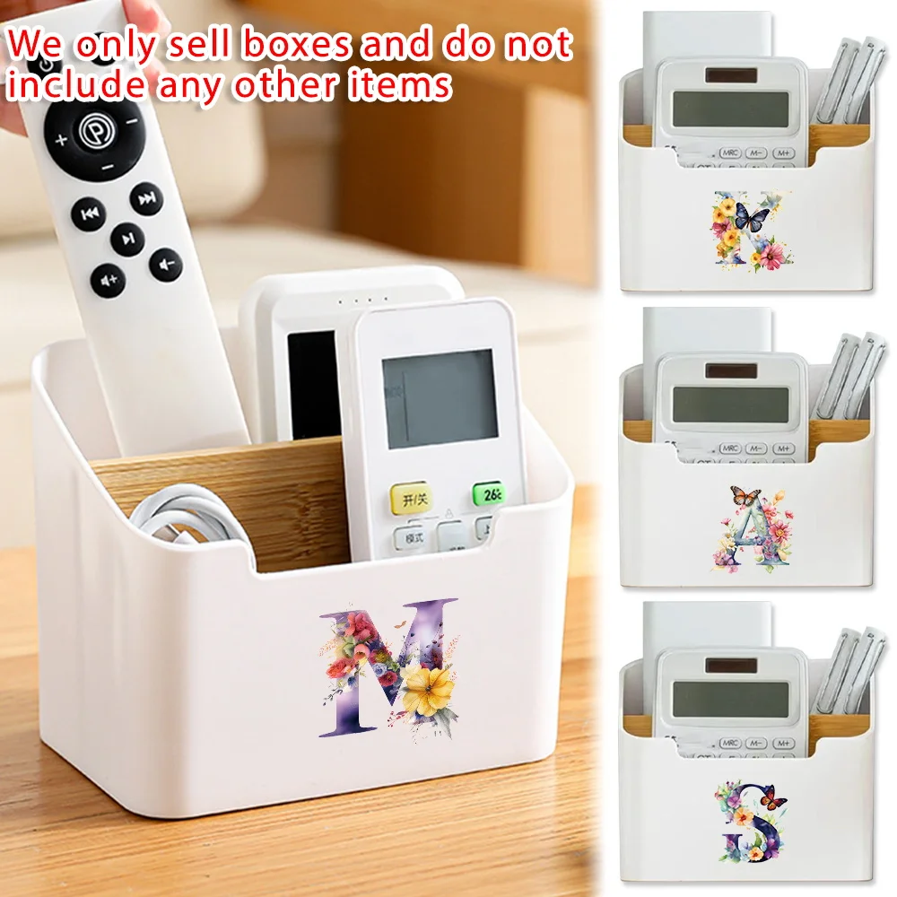 

Desktop Containter Compartment Storage Box Multipurpose Organizer Large Capacity For Stationery Butterfly Letter Pattern