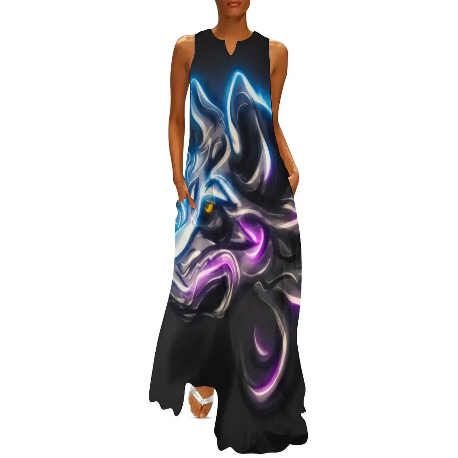 

Twilight Wolf Long Dress Women's skirt Women's summer dresses loose women's dress elegant dresses sale Dress
