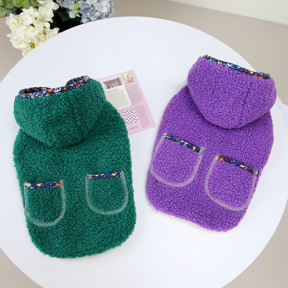 Country Style Pet Dog Clothes Winter Warm Dogs Hoodies Coats For French Bulldog Puppy Small Medium Dogs Sweatshirt Jacket