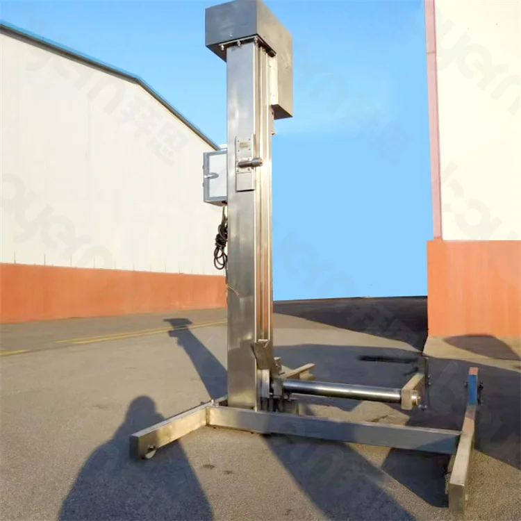 For Meat Cart Bin Hoist Lifting Machine Meat Hopper Trolley Elevator Automatic Trolley Wheelie Bin Lifter Meat Elevator for Sale