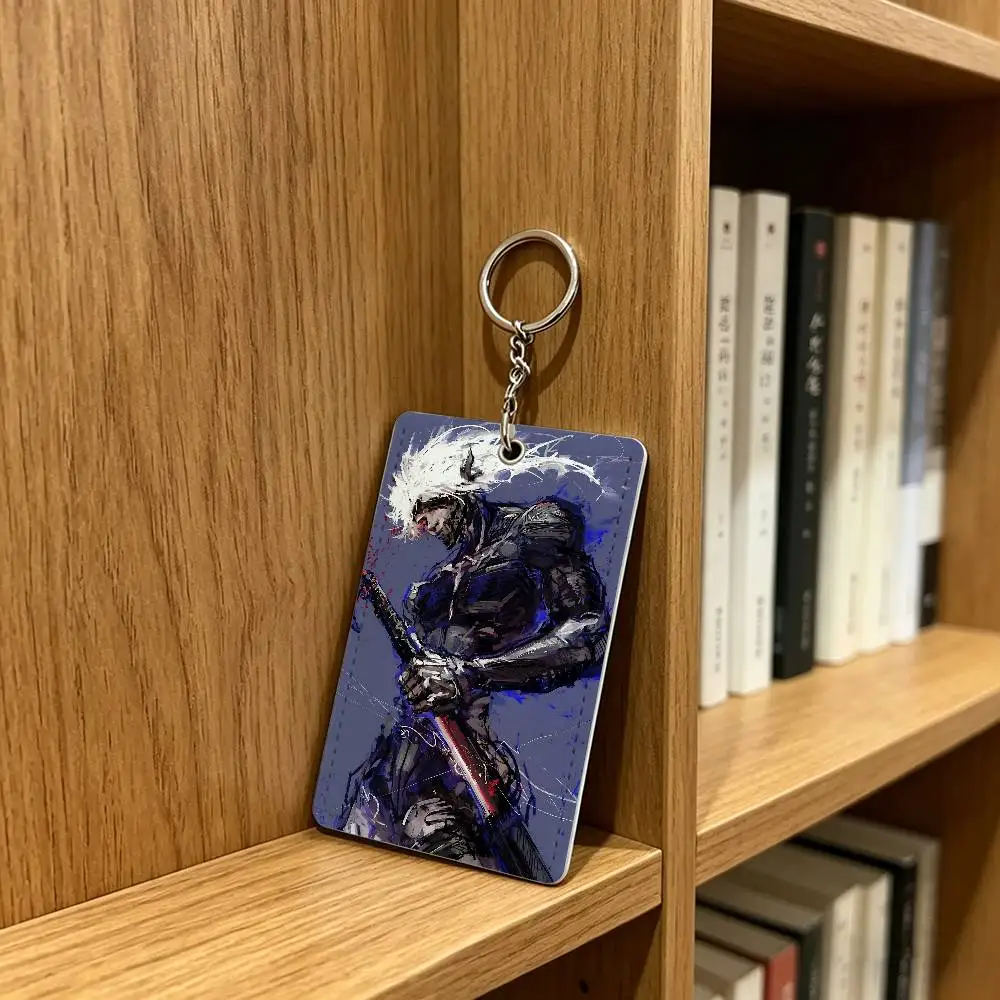 M-Metal Gear Solid R-Raiden Card Holder Keychain Badge Holder Card Pass Hang Rope Lariat Lanyard for Key Rings Accessories Gift