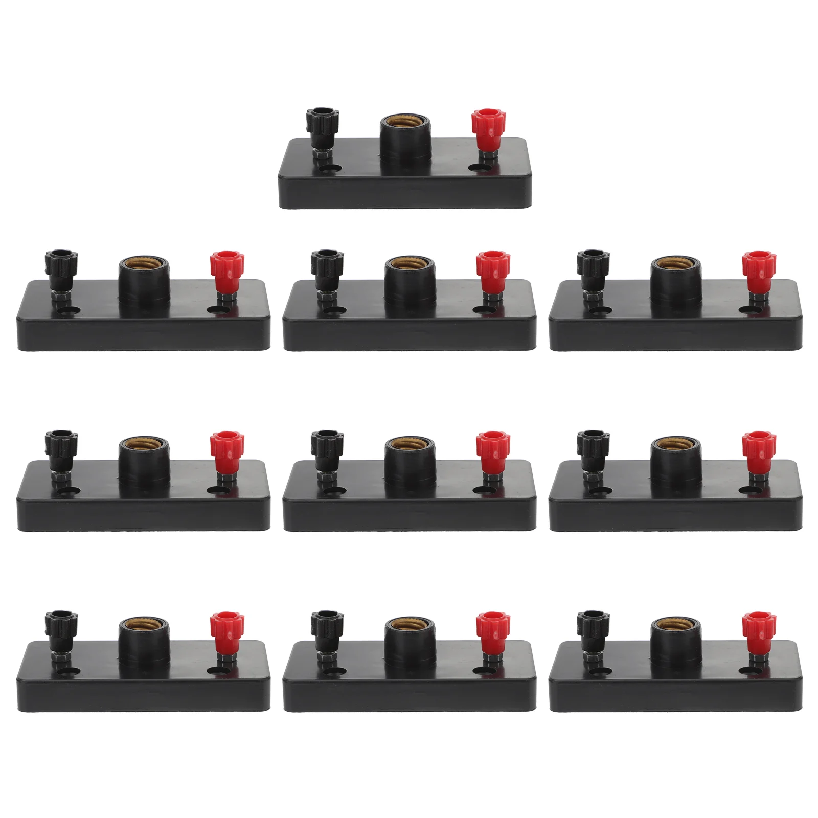 10PCS Physics Lamp Socket Electricity Teaching Aids Brass Screw Type Red Black Posts Teaching Aids Physics Lab Equipment