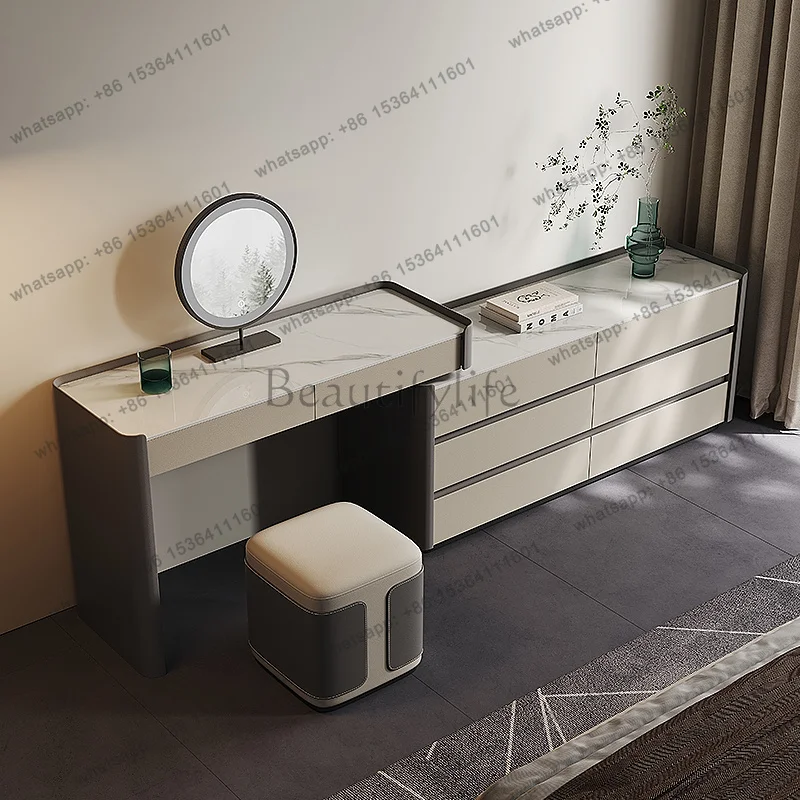 ld Mirror Makeup Dressing Table Bedroom Storage Mobile Cabinet Living Room Luxury Vanity Table Beauty   Trendy Furniture