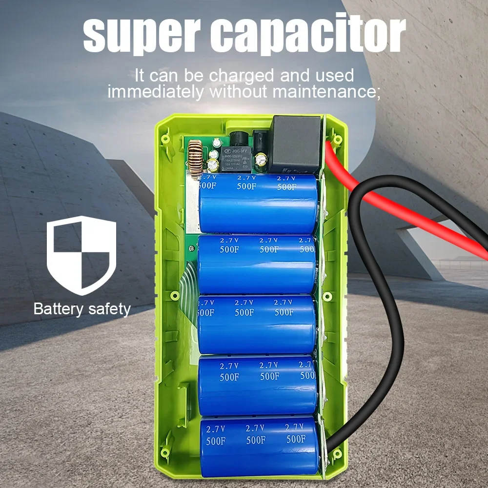 Obd Car Battery Failure Emergency Start Power Supply 12V Large Capacitor Multi-function Portable Igniter