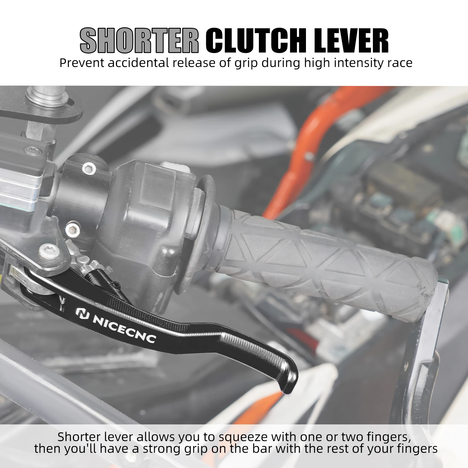 NICECNC Shorty Brake Clutch Lever For KTM 690 Enduro R 690 SMC R 2014-2023 Husqvarna 701 Enduro SM 16-2023 GasGas 700 SM ES view 5