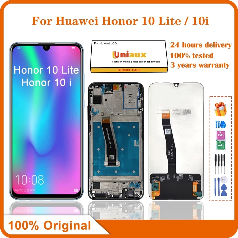 

ЖК-дисплей 6,21 дюйма для Huawei Honor 10 Lite, сенсорный экран в сборе для Honor 10i, ЖК-дисплей, фото, детали для замены