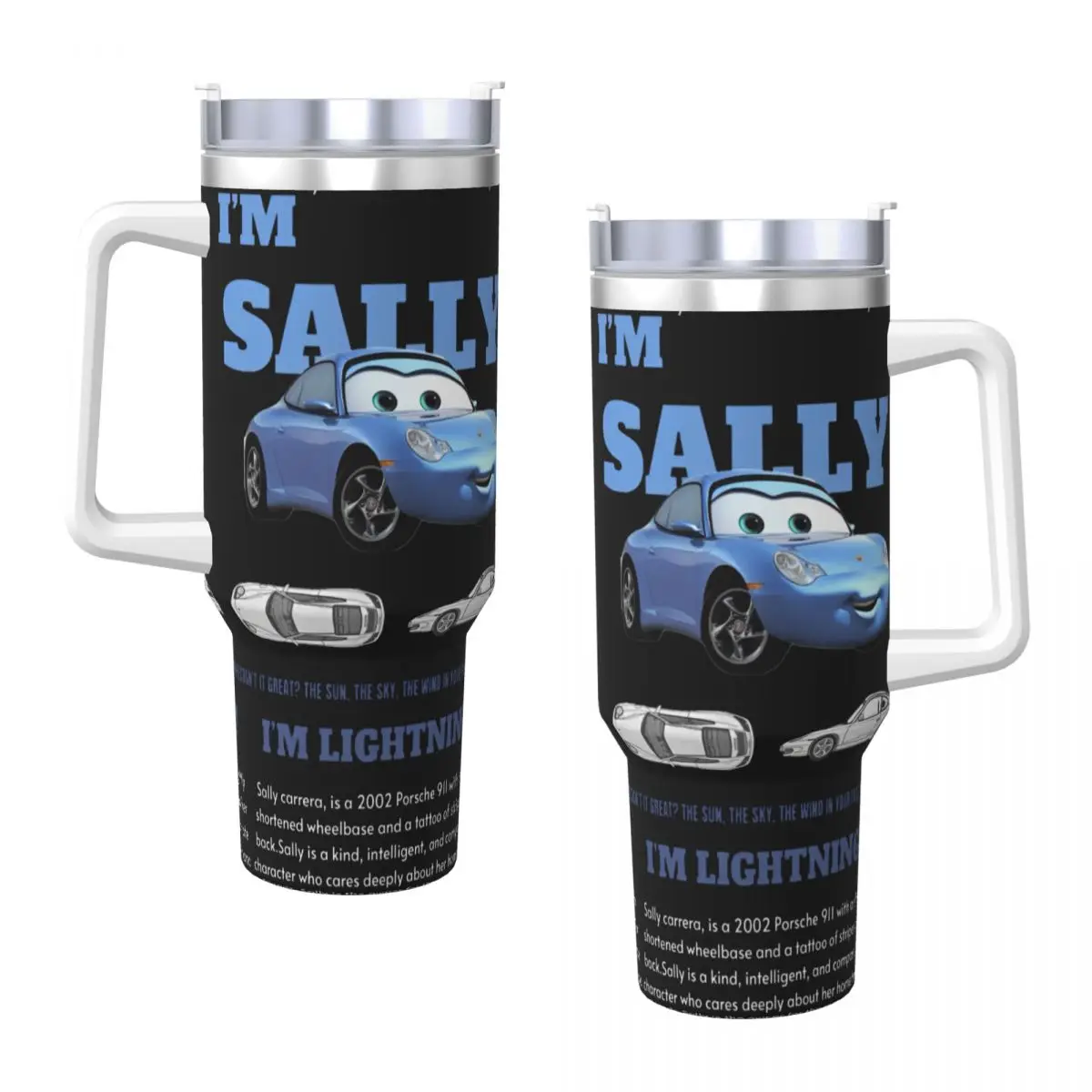 I'm Sally Lightning McQueen Cars Stainless Steel Tumbler Camping Thermal Cups