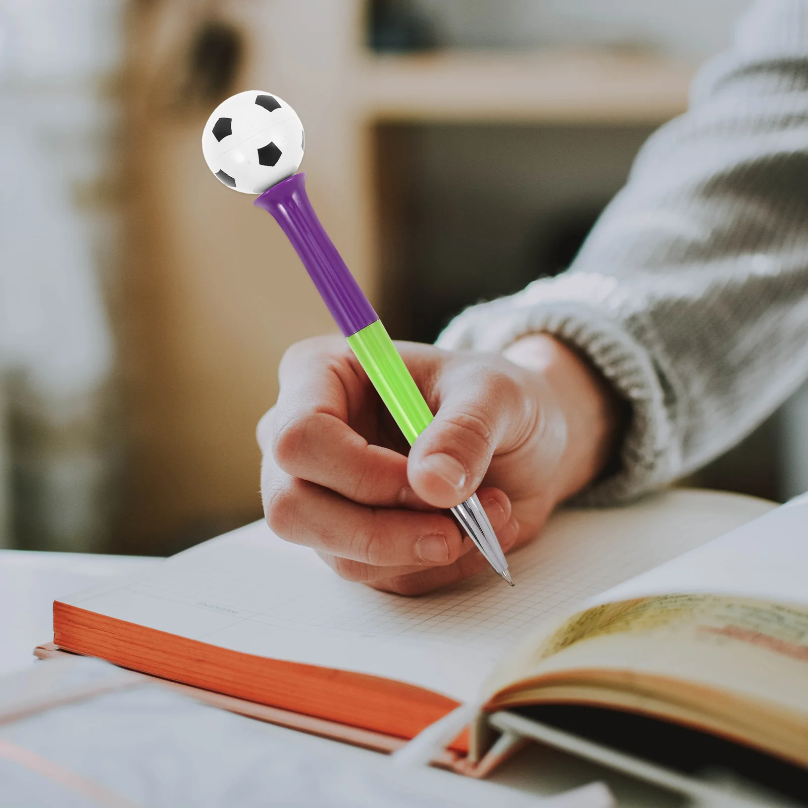 

10pcs Football Pen Creative Soccer Shape Cartoon Stationery Plastic Pens For Students Party Favors Ballpoint