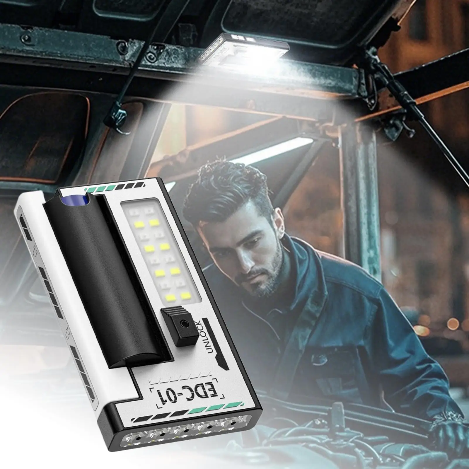 

Magnetic LED Work Light 1000LM Portable Flood Light for Car Repair Fishing Camping Survival Equipment Hands-Free Night Work Lamp