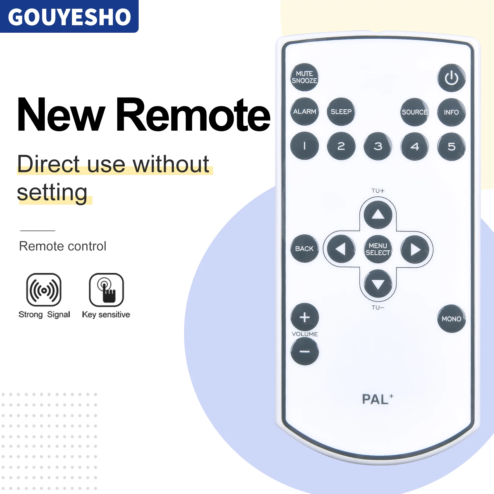 New For Tivoli Audio PAL+ PALPRWHT Remote Control