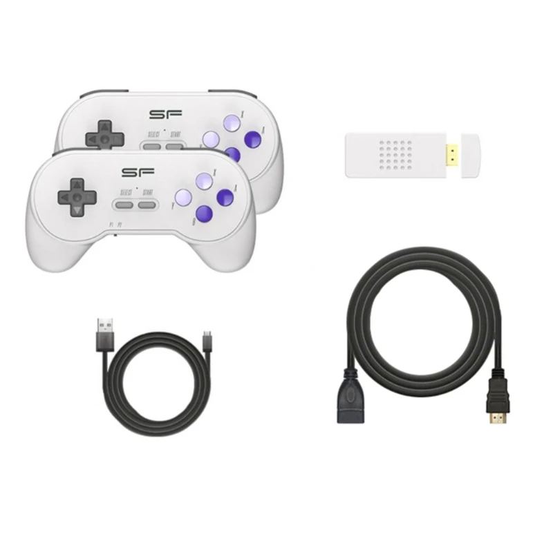 Handheld Game Console Mini Game Console 16 Bit Gaming Dual Wireless Gamepad For Super SNES 3000 + Gaming Game Stick