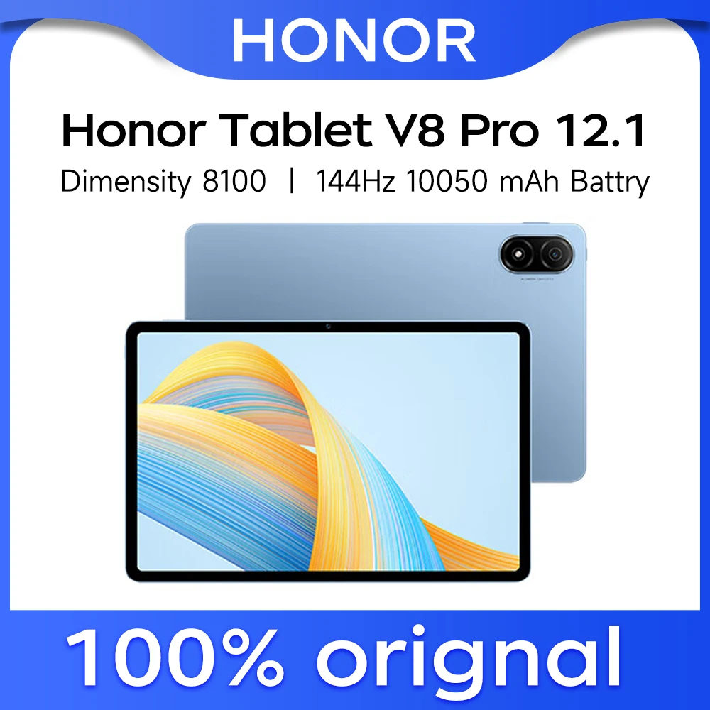 HONOR Pad V8 Pro 12.1 Inch 144Hz IPS Screen Dimensity 8100 CPU 10050 battery mAh MagicOS 7.0 (based on Android 12)