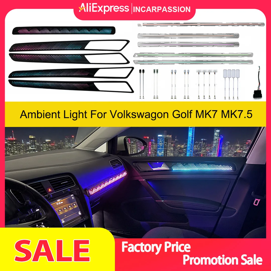 

OEM Design Symphony Dynamic Active Ambient Light для Volkswagen Golf MK7 MK7.5, Golf 7 7.5, обновление внутреннего светодиодного освещения
