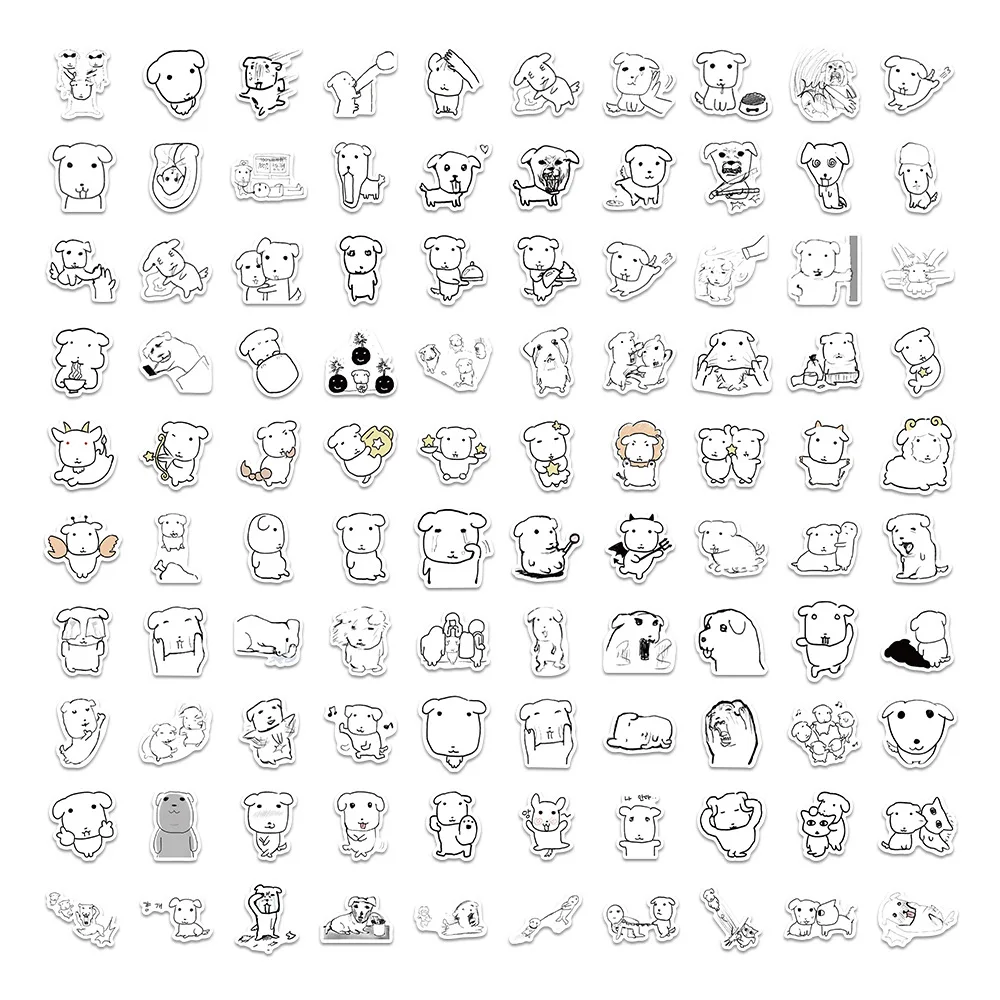 10/50/100PCS Healing Small Animals Graffiti Stickers Drawn Style Exquisite Sticker for Computer Notebook Stationery DIY Toys