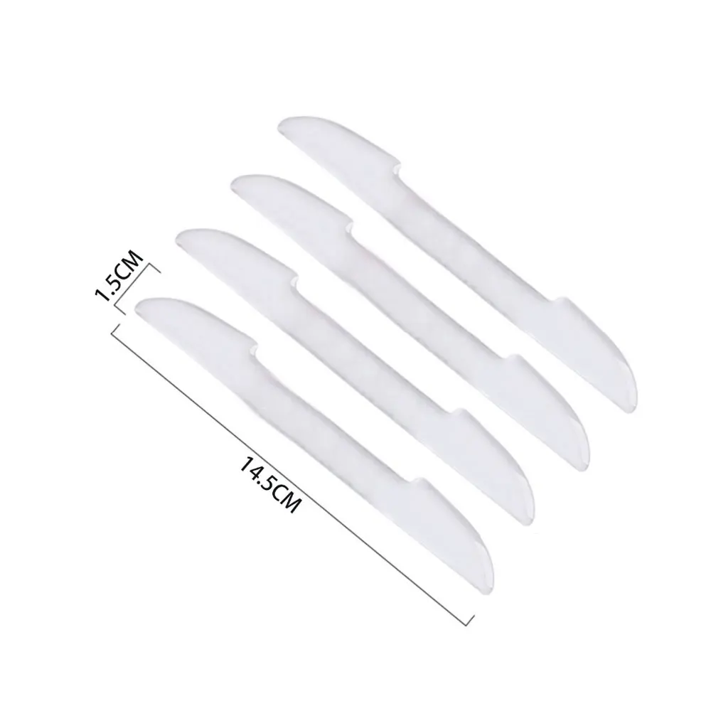 4Pcs Car Door Clear Anti-collision Protector Bar Stickers Side Edge Protection Guards Rear View Mirror Cover Protection Strip