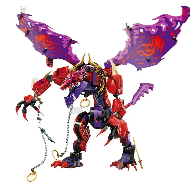 MOC Sets Ninjaos Series Building Blocks Thunderfang Chaos Dragon Dragon Mecha Assembly Kids Toys Gift