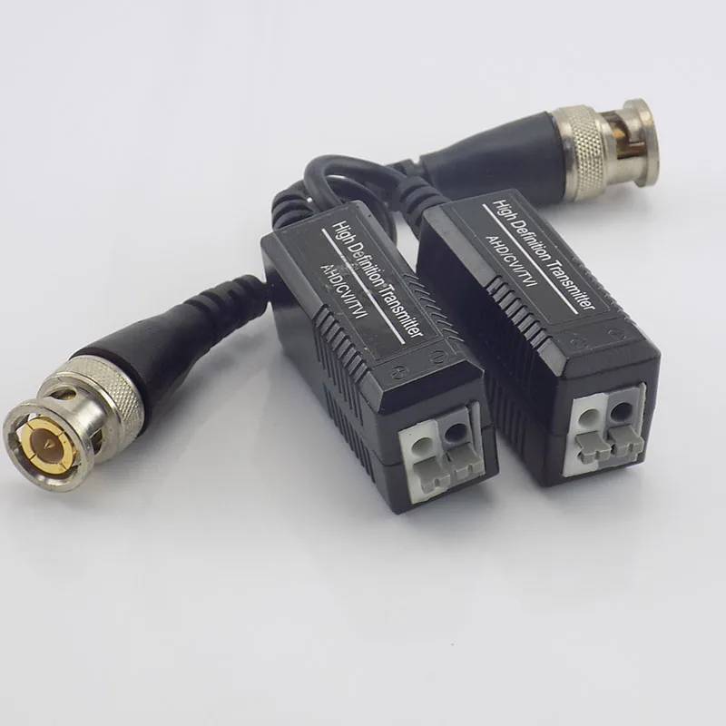 1pair BNC UTP Cat5/5e/6 Video Balun Transceiver Adapter Transmitter for HD 720P 1080P AHD CVI TVI  CCTV Camera