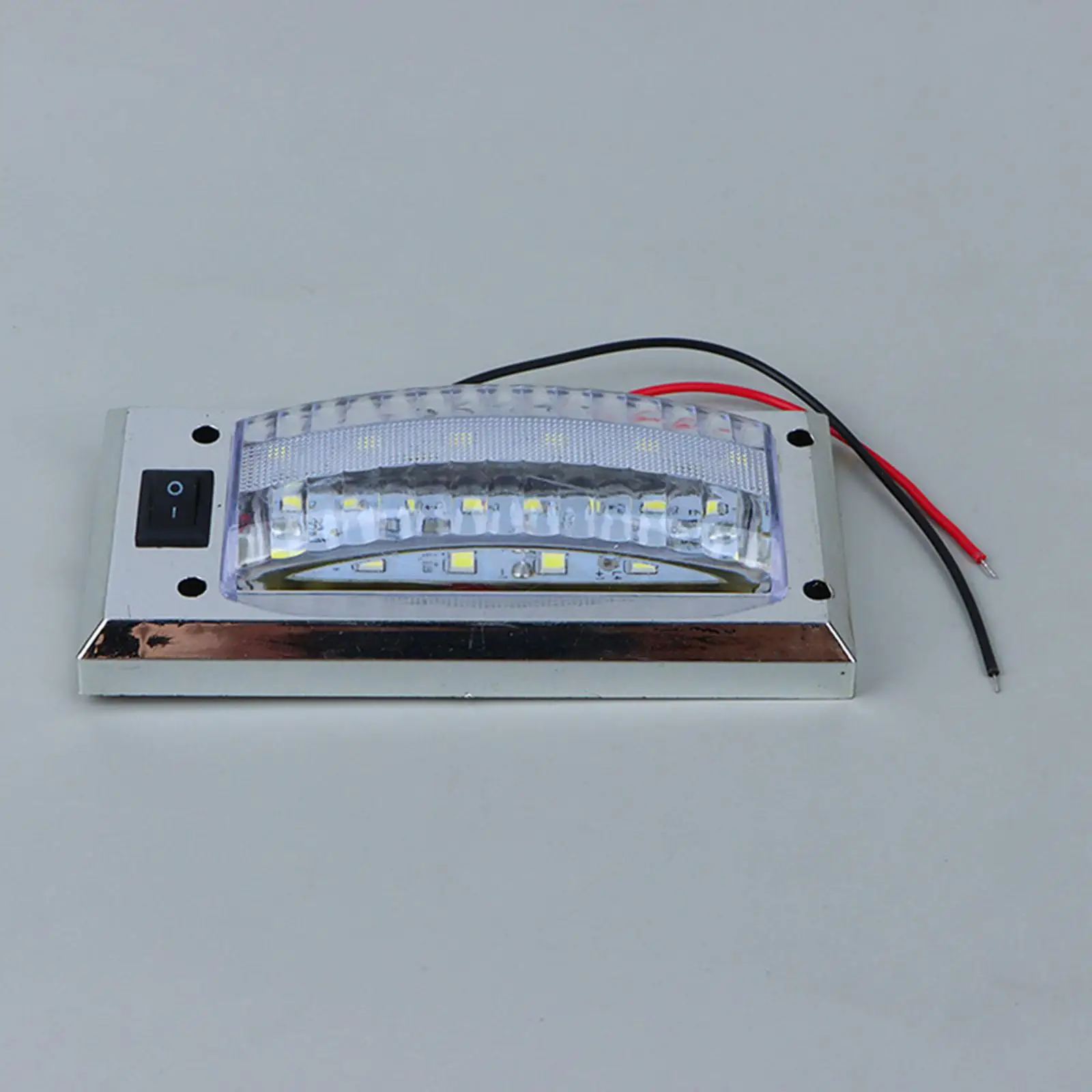 Car Interior LED Roof Light White ABS Reading Lamp on Off Switch for Auto RV 12V 24V Running Lights