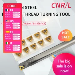 Tungsten Steel Turning Tool CNR0008K11 CNR0016Q16 CNR0025R22 Thread Turning Tool Boring Bar Carbide Insert 11IR/16IR/22IR