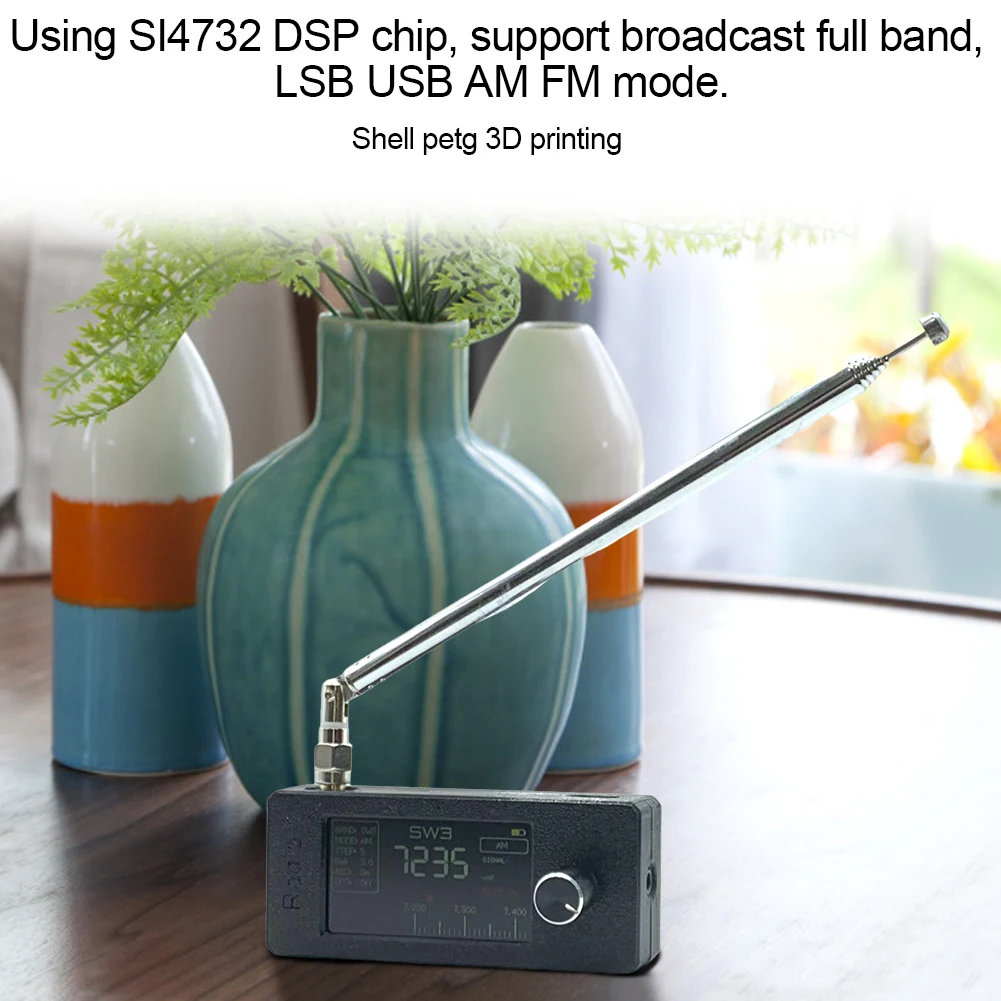SI4732 0.5-108mhz Portable Radio with Telescopic Antenna Pocket Mini Radio All Band Radio Receiver HF SW MW VHF Radio
