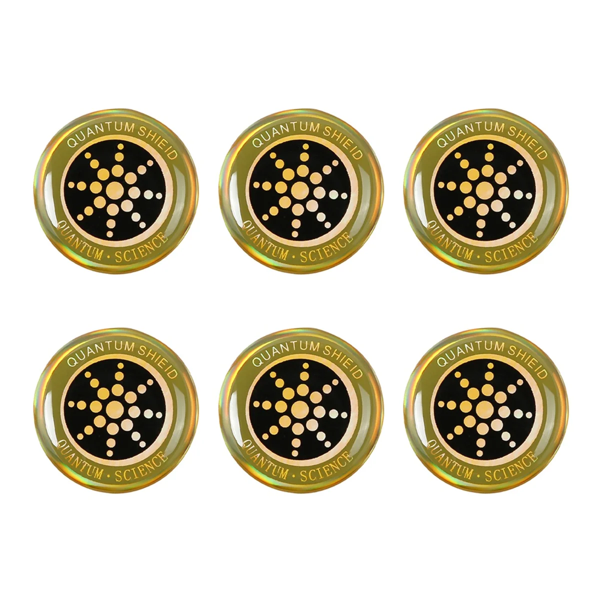 6Pcs EMF Protection Radiation Shield Radiation Protection Sticker Anti Radiation Shield EMF Radiation Protection Gold