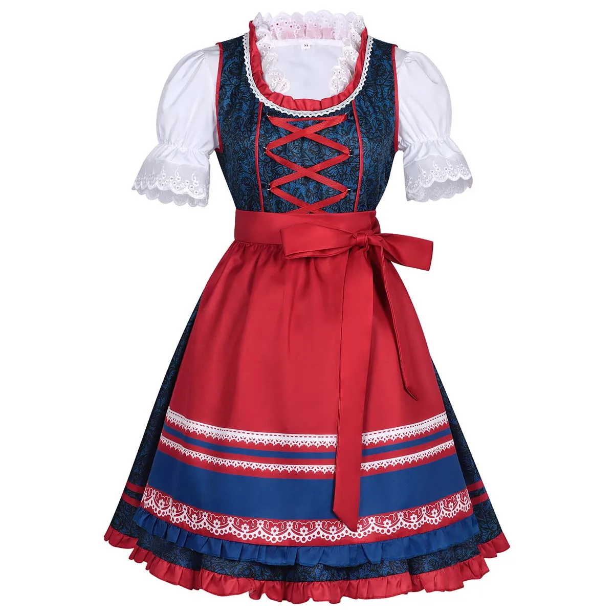 Erwachsene Damen Oktoberfest Deutsches Traditionelles Bayerisches Kostüm Bierfest-Outfit Kleidung