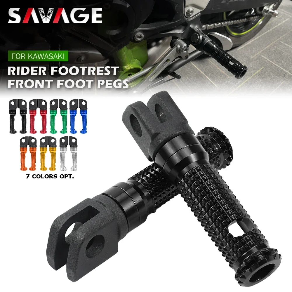 Front Foot Pegs Footrest Adapter For KAWASAKI Z1000 Z1000SX Z800 Z750R NINJA ZX10R ZX6R Z H2 Motorcycle Rider Foot Rest Pedals