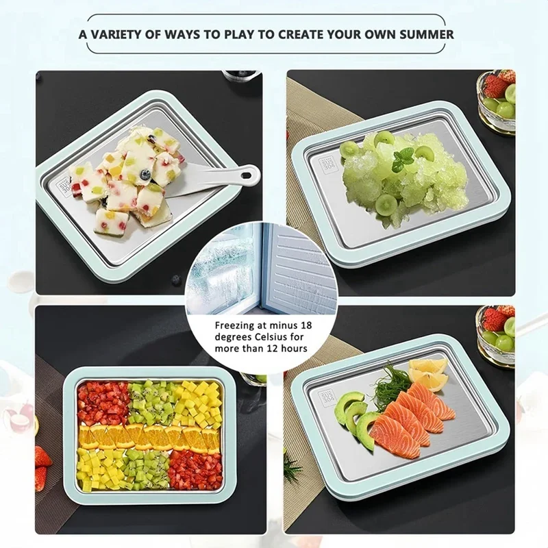 Instant Ice Cream Maker,Homemade DIY Ice Cream,Freeze Yogurt Rolls,Food Grade Stainless Steel Ice Cream Roll Machine