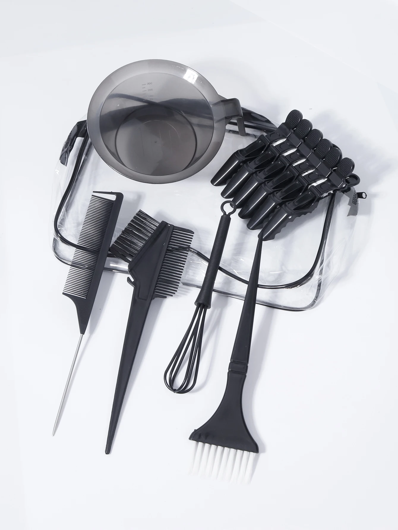 11pcs Professional Hair Dye Set with Hair Dye Brush Comb, Clip, Dye Stirrer, Suitable for Hair Salons, Special for Real Hair Wig