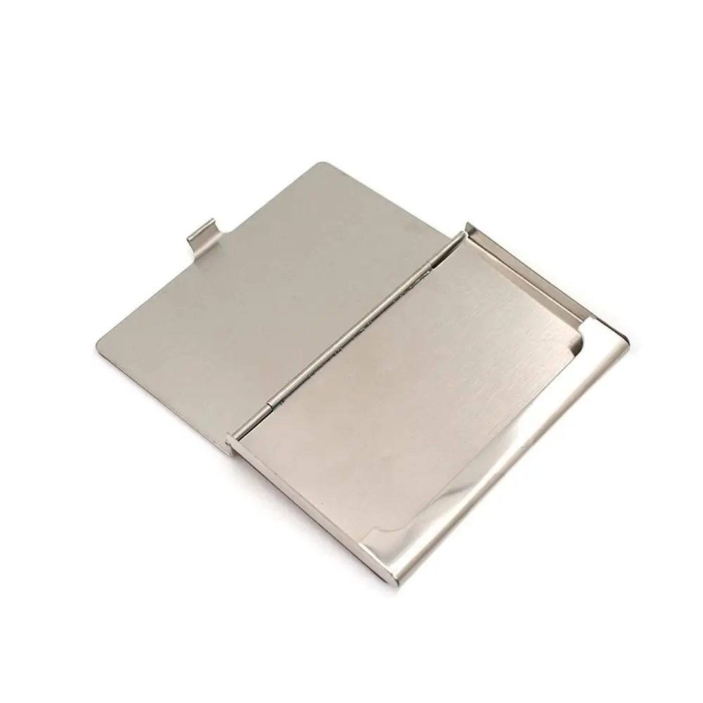 Durable Stainless Steels Business Card Holder Portable Practical Credit Card Box Minimalist Bank Card Holder for Men/Women