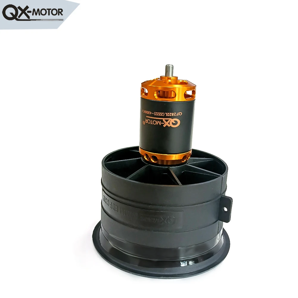 QX-MOTOR nowy 64mm EDF 12 łopatek wentylator kanałowy CW/CCW z QF2822 2100KV 2300KV 3300KV 4300KV bezszczotkowy silnik do zdalnie sterowanej zabawki