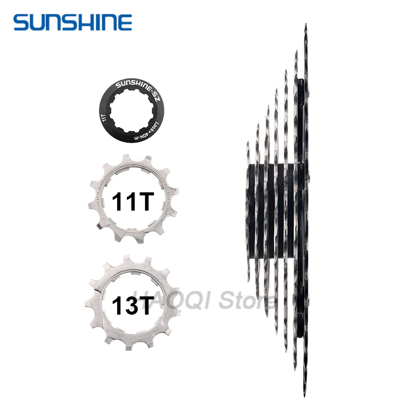 Sunshine HG Road Bike Ultralight Cassette 8 9 10 11 12 Speed 11-23T/25T/28T/30T/32T/34T/36T Bike Flywheel Sprocket for SHIMANO