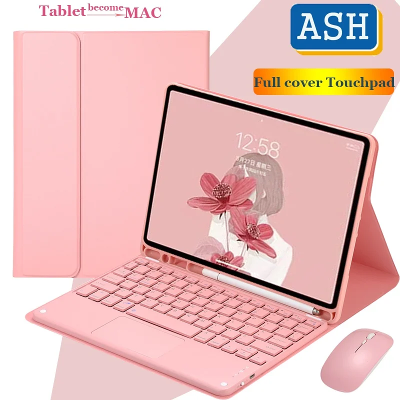 Case with Bluetooth Keyboard for Samsung Galaxy Tab S10 FE Plus 13.1Inch 2025 X620 Tab S10 FE 10.9 Inch X520 Built in Pen Slot