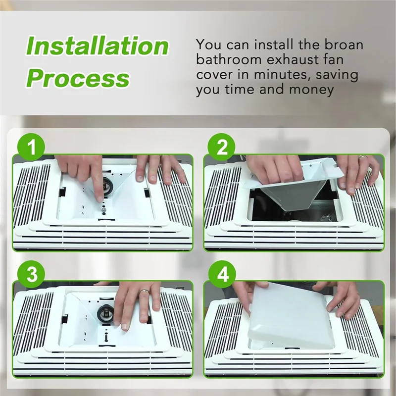 AB66-S97013662 Bathroom Fan Cover Bathroom Ventilation Fan Grille For Broan Nutone Replacement
