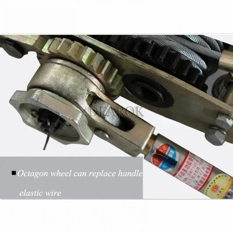Mlutifunction Double Hook Wire Grip อุปกรณ์ 4T ปลอดภัยโหลด Universal Cable Tensioner Double Hook ลวดเชือกกระชับ SWT102