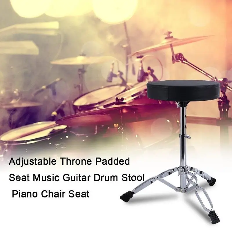 

1pc Bass Drum Stool Stand Throne Adjustable Guitar Piano Seat